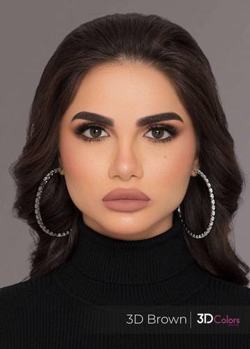 عدسات 3D كلرز (3D Colors) ملونة شهرية لون براون (Brown) بني كلاسيكي ساحر