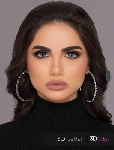عدسات 3D كلرز (3D Colors) ملونة شهرية لون سيدار (Cedar) بني خشبي طبيعي