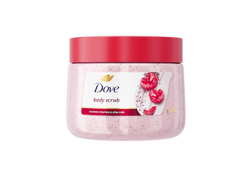 دوف (Dove) مقشر وصنفرة الجسم بالكرز وحليب الشيا لنضارة ونعومة فائقة للجسم - 425 جم