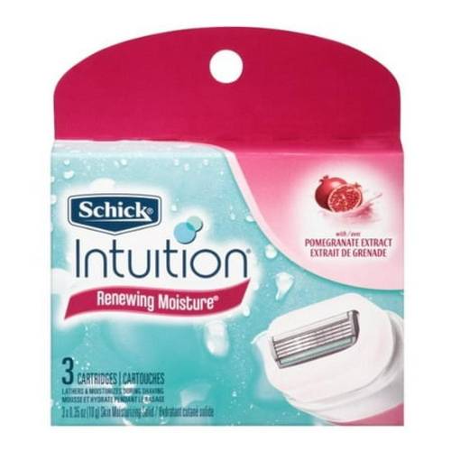 شيك إنتيويشن (Schick) غيارات شفرات حلاقة نسائية بخلاصة الرمان للترطيب - 3 قطع