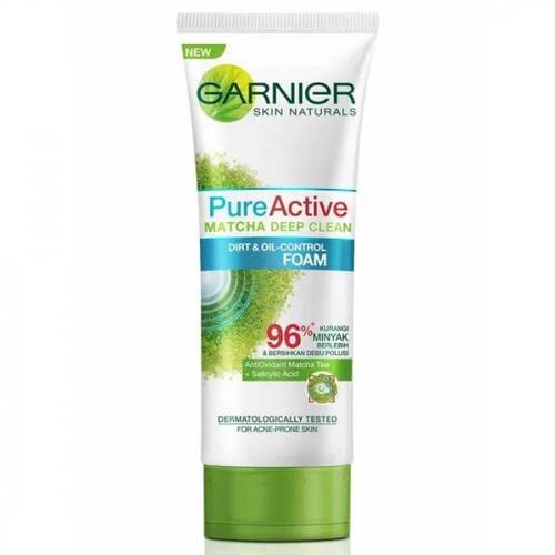 غارنييه بيور أكتيف غسول وجه فرنسي (Matcha Deep) لتنظيف المسام بعمق - 100 مل