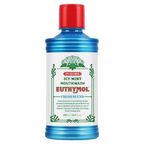 إيثيمول (Euthymol) غسول الفم بالنعناع البارد الخالي من الكحول لإنعاش الأنفاس - 500 مل