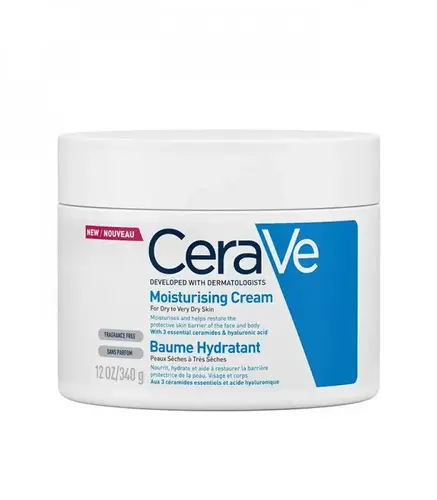 سيرافي (CeraVe) كريم مرطب ومغذي للبشرة الجافة إلى الجافة جداً (حجم كبير) - 340 جم