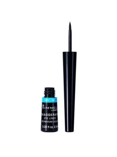 ريميل لندن كحل سائل اكزاجيريت (Glossy Black 003) بريشة دقيقة ولون لامع - 2.5 مل