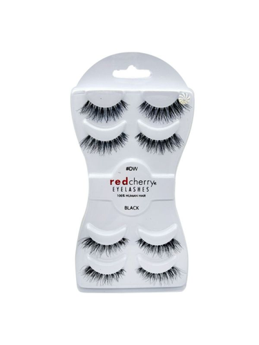 ريد شيري (Red Cherry) طقم رموش صناعية مكون من 4 أزواج لمظهر طبيعي وكثيف DW