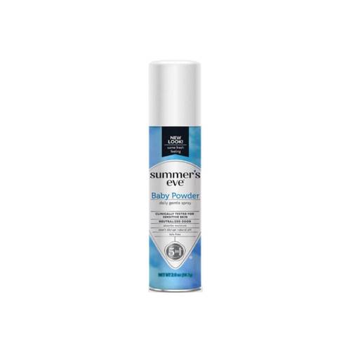 سمرز إيف (Summer's Eve) بخاخ معطر للمنطقة الحساسة برائحة بيبي باودر الناعمة - 56.7 جم
