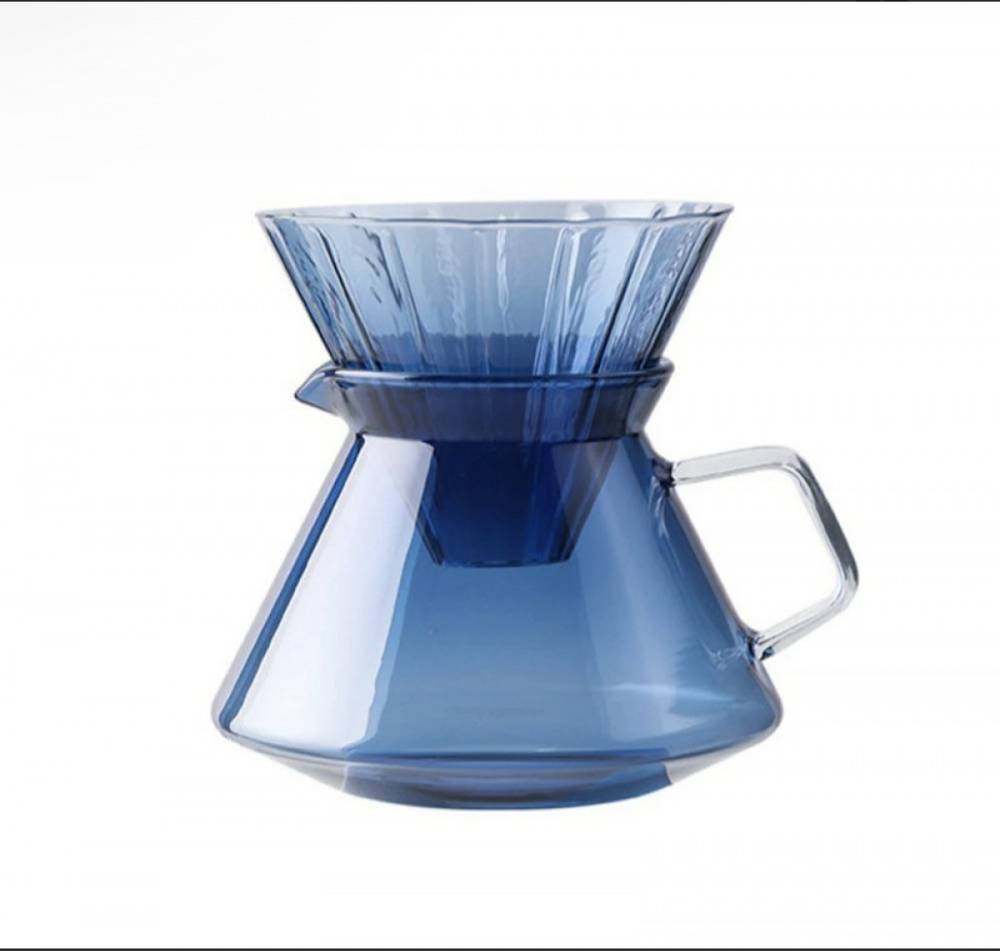 طقم تقطير V60 ازرق بتصميم عصري