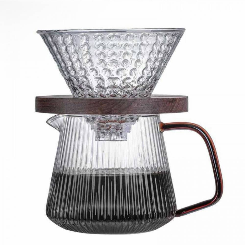 طقم V60 زجاجي بتصميم مميز وطابع ياباني