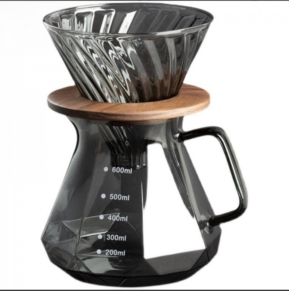 طقم زجاج V60 أسود شفاف 02