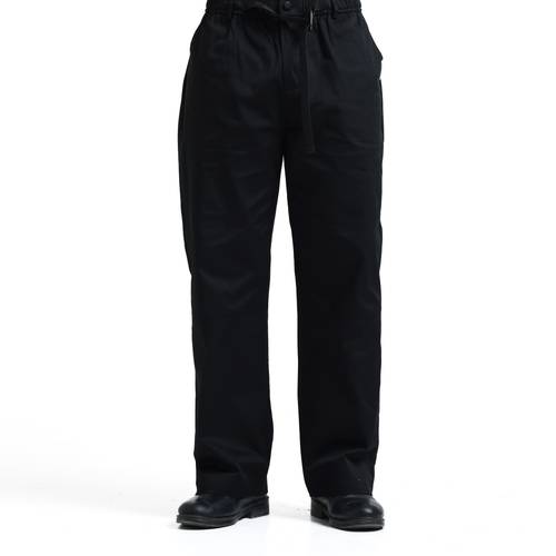 WIDE LEG CASUAL PANT - BLACK