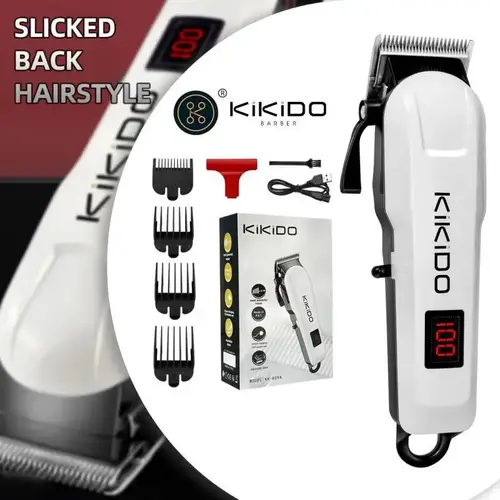 KIKIDO Professional Hair Clipper Rechargeable Hair Cut Barber With LCD Wireless Electric Hair Trimmer For Man Family Beauty Gift