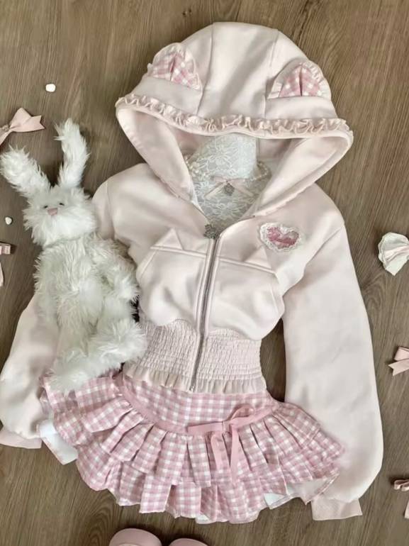 Mini skirt with jacket