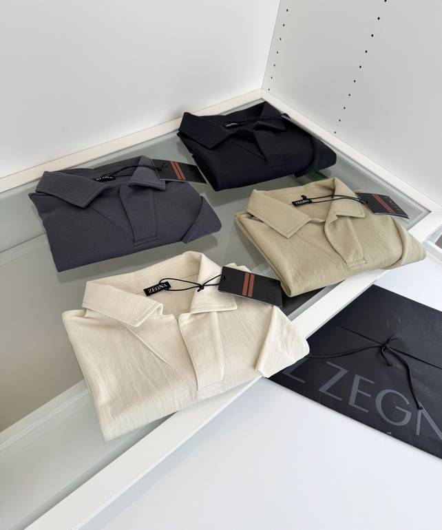 ZEGNA POLO  - XXL - بني