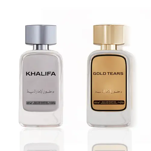 مجموعة عطور دخون الإماراتية – دموع الذهب + خليفة – 100 مل × 2