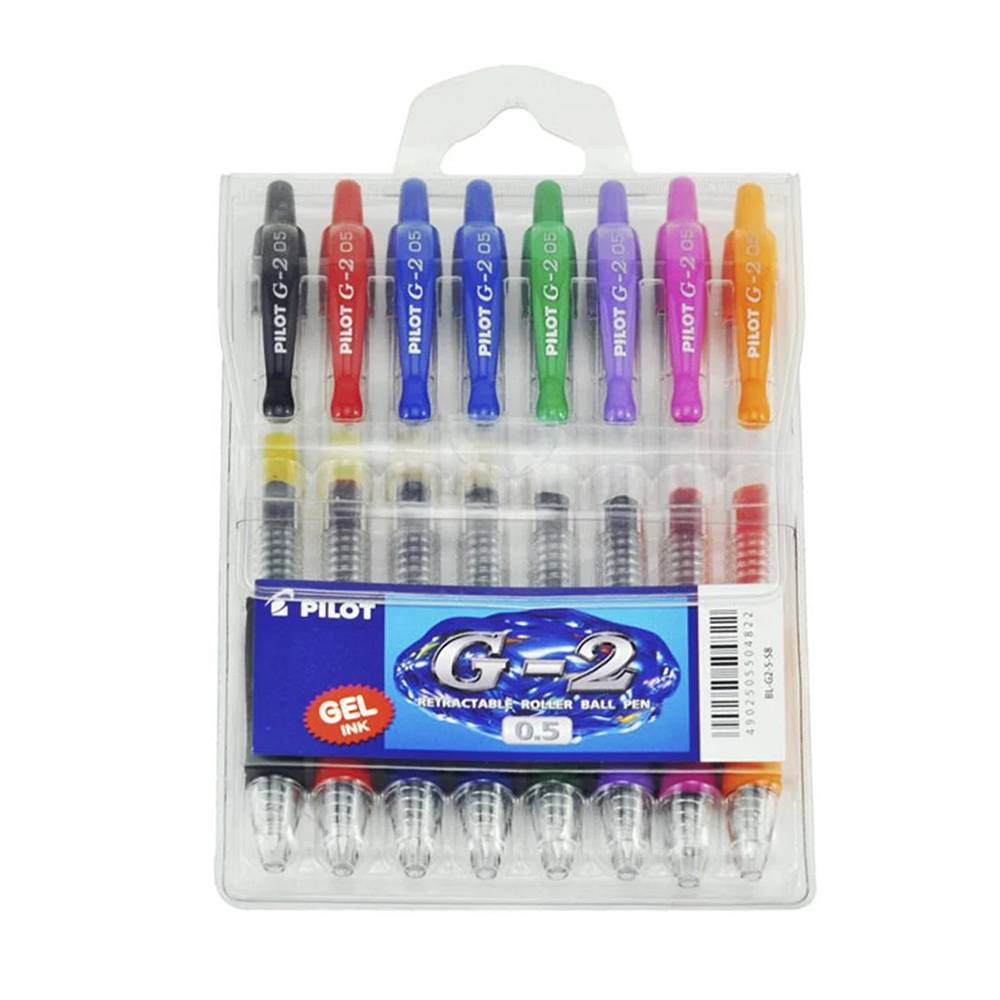 طقم اقلام جل 8لون بايلوتBL-G2-5-S8