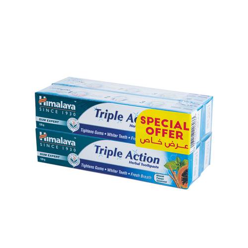 Himalaya Triple Action Herbal Toothpaste 4 x 125g