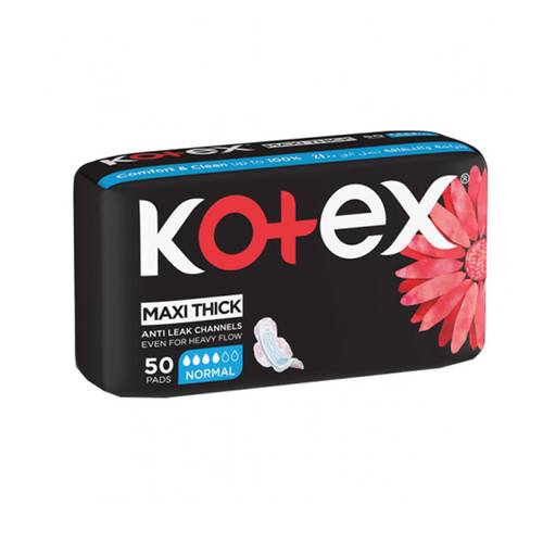 Kotex Maxi Normal Pads, 50 Sanitary Pads