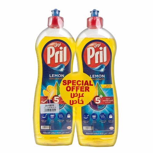 Pril dishwasher detergent 2*950ml lemon