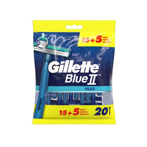 جيليت بلو2 بلس مكينة حلاقة 15+5 حبة مجانا
