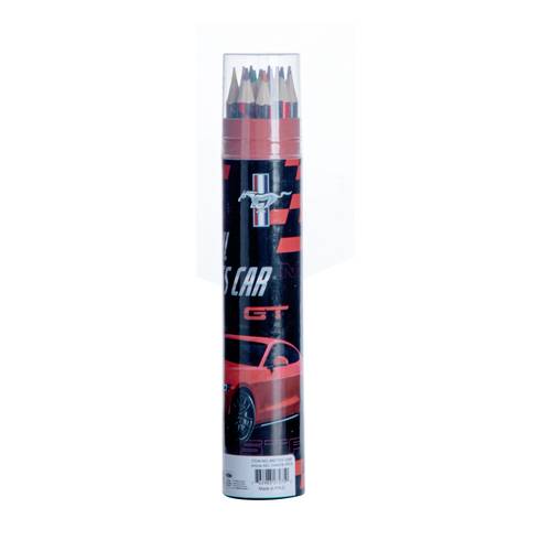 Round wooden colors, 12 colors, Mustang Red