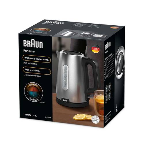 براون غلاية كهربائية استيل اسود 1.7لتر 2200W