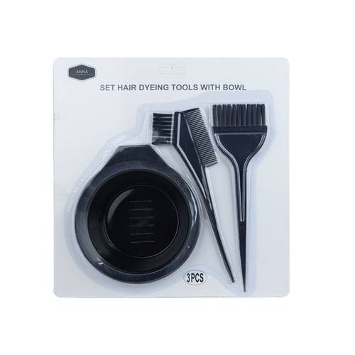 Anna hair dye and coloring kit with black bowl
