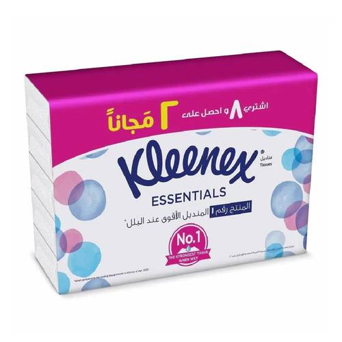 كلينكس مناديل وجة 130 منديل 8+2 مجان