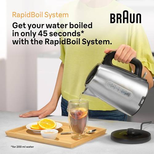براون غلاية كهربائية استيل اسود 1.7لتر 2200W