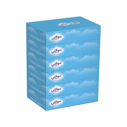 Softy facial tissues, two layers, 70 tissues, 4+2