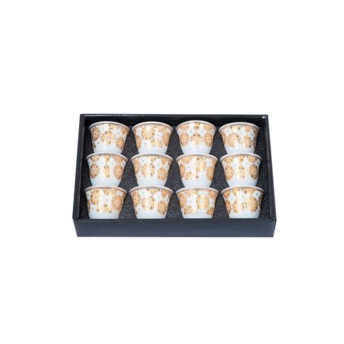 Porcelain coffee cup set, 12 pieces