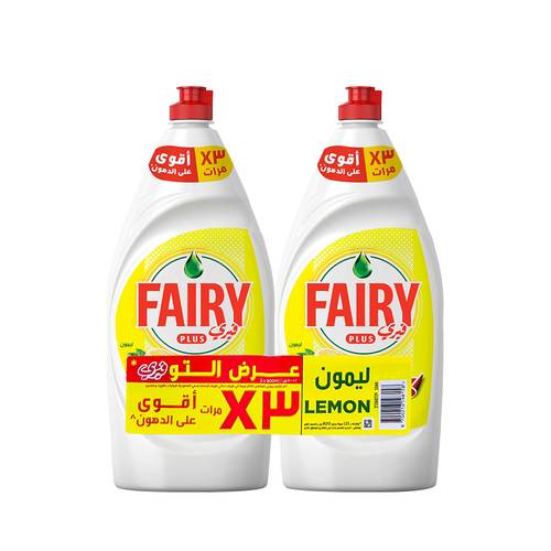 Fairy Plus Dishwashing Liquid Lemon 2*800ml