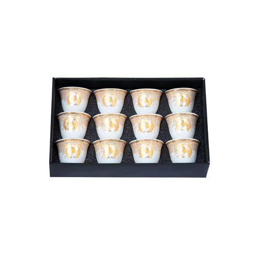 Porcelain coffee cup set, 12 pieces