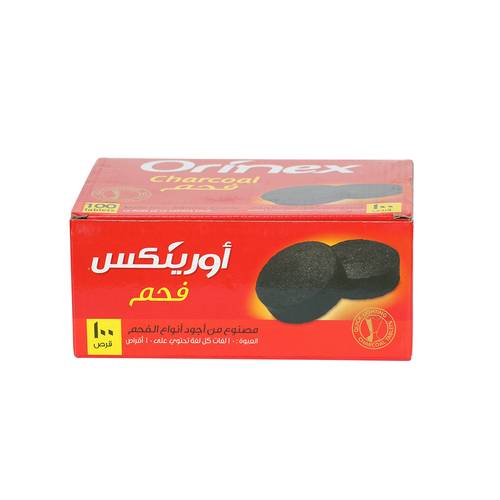 اورينكس فحم مدور مغلف بالقصدير 100حبة