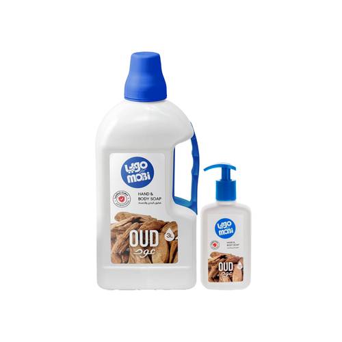 Mobi hand soap oud 3 liters + free gift