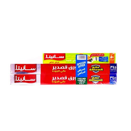 سانيتاورق قصدير2*37.5قدم مربع+نايلون تغليف
