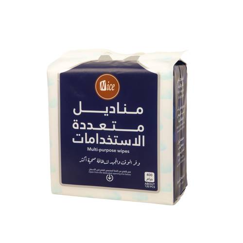 نايس مناديل قطنية للمطبخ 120 قطعة 20*20سم