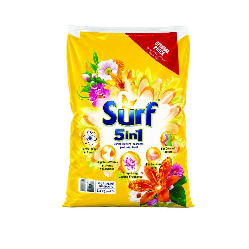 سيرف 5*1 غسالات عادية زهور منعشة2.4كيلو