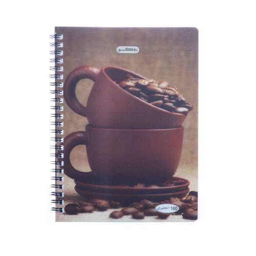 روكو دفتر انجليزى 100 ورقه سلك     (الوان متنوعة )