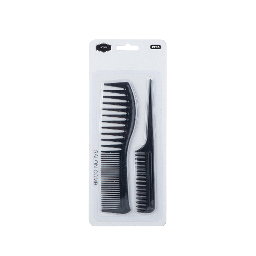Anna black hair comb set 2 pieces