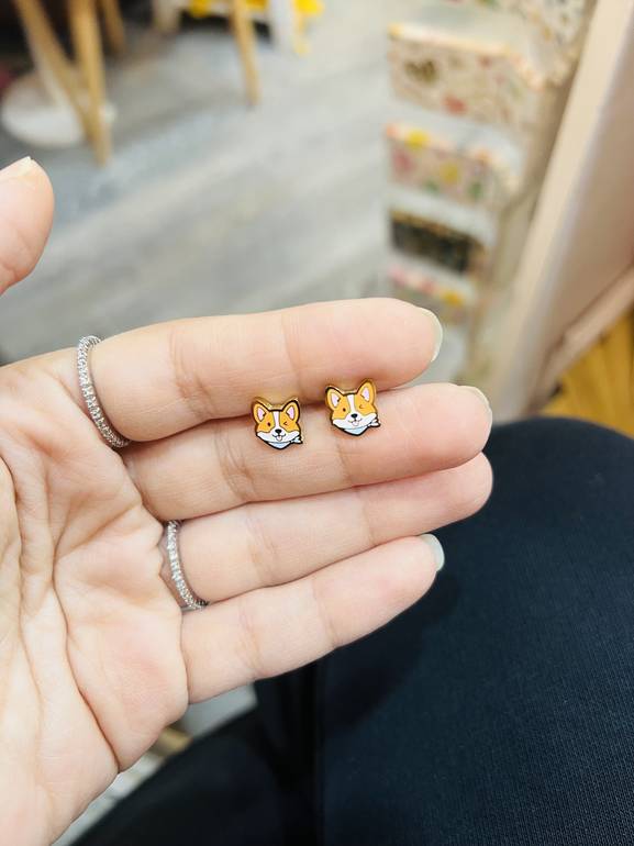 Kids dog earring 