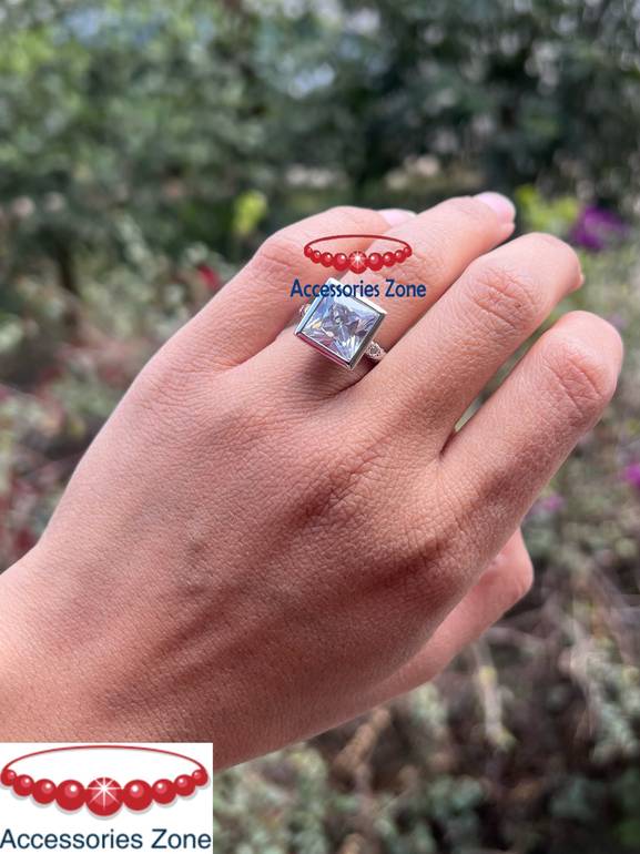 Square stone ring