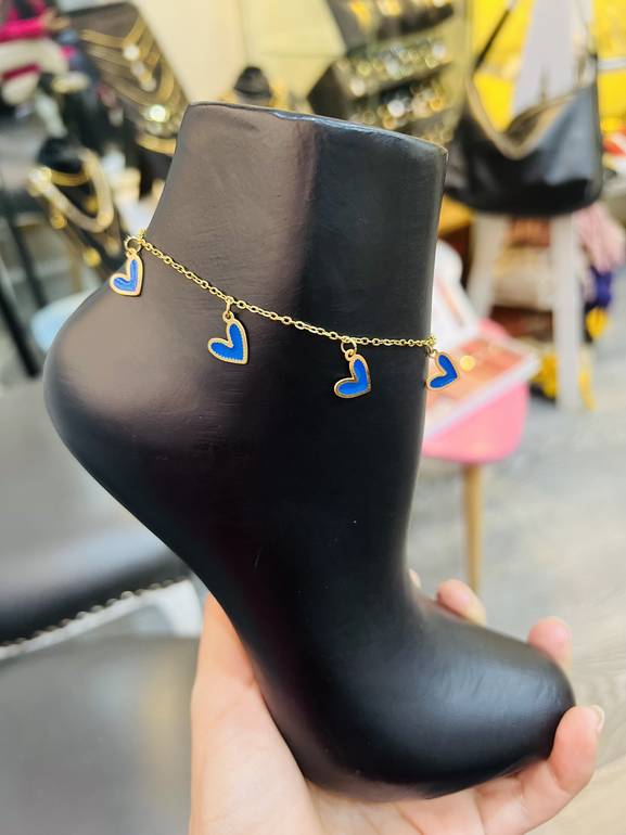 Blue hearts anklet 💙 