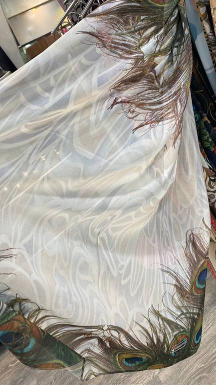 chiffon crepe scarf
