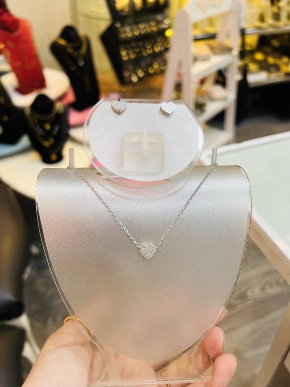 Silver heart set