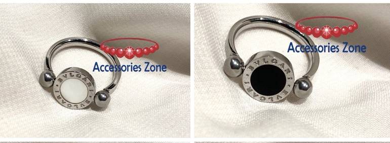 Double face bvlag*ri ring Silver 