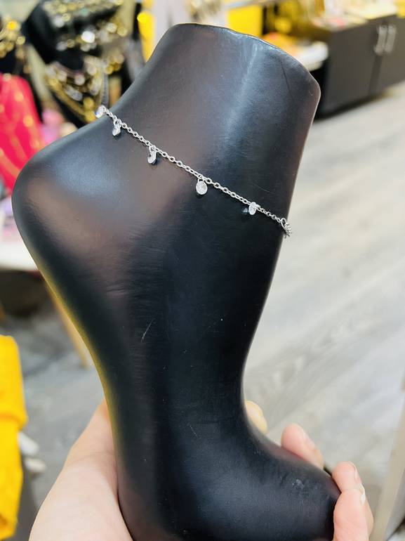 Stainless anklet 4 silver color 