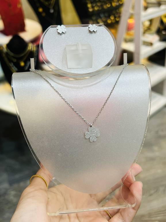 Silver flower 2 set