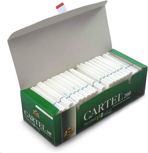 Filtered tubes CARTEL 200 CARBON MENTHOL
