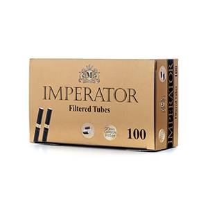 black cigarette gold filter Seduce Premium kind pieces that elevate your luxury collection with unmatched quality and flair. Filtered tubes IMPERATOR BLACK 100