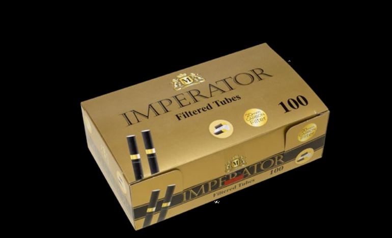 Filtered tubes IMPERATOR BLACK 100 CARBON GOLD